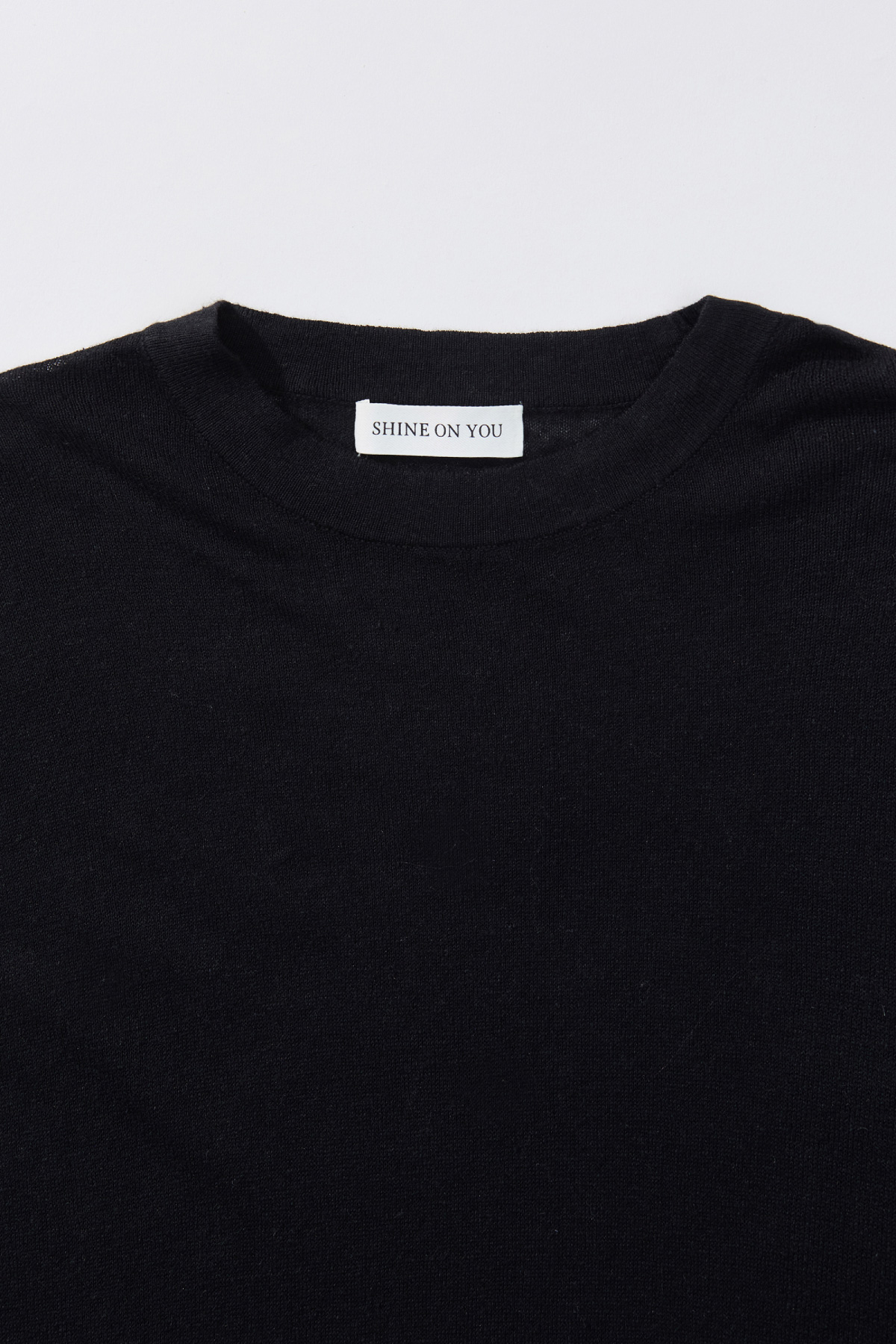 Linen Cotton Knit Long Dress (Slip Set) _ Pure Black