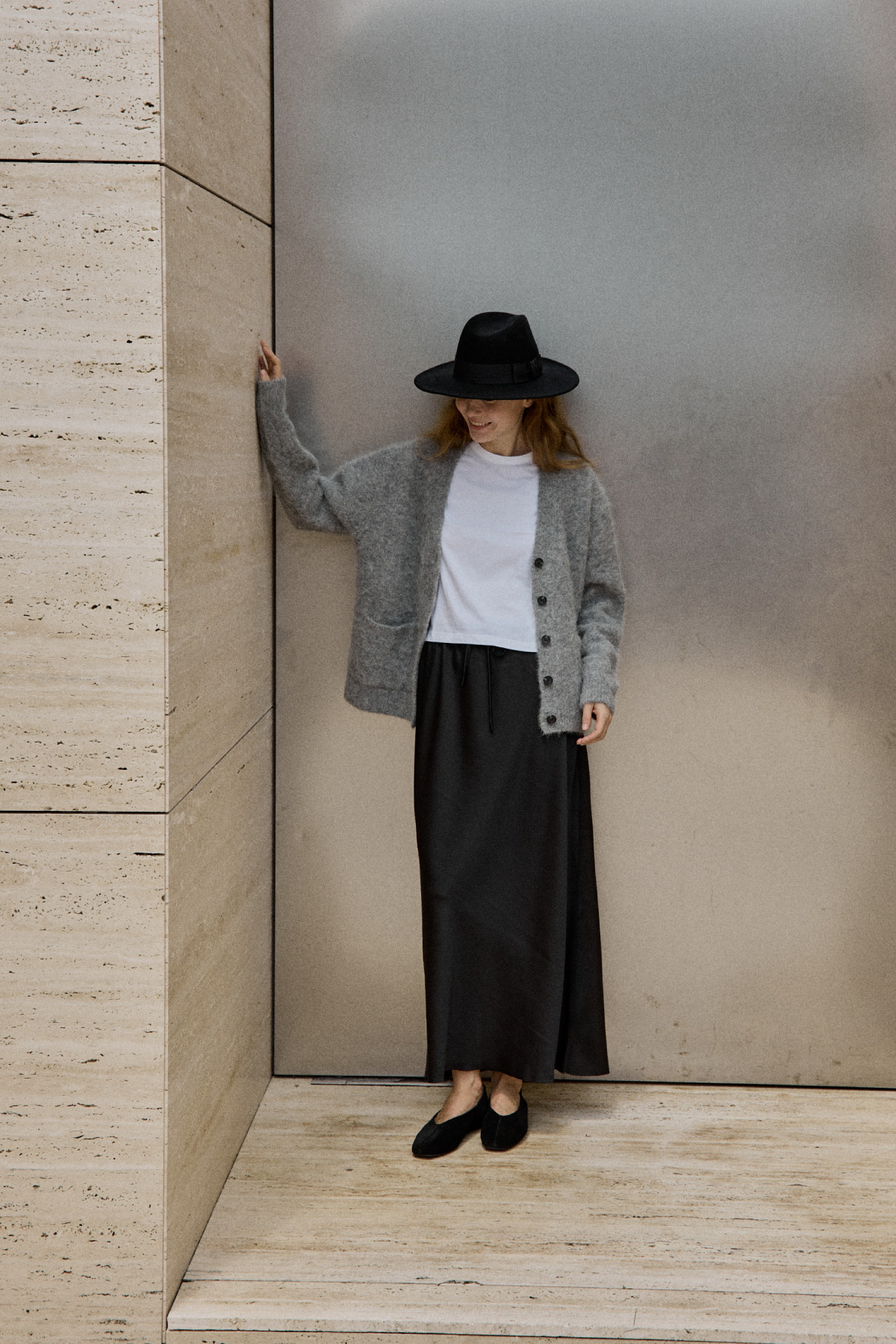 78% Alpaca Hairy Cardigan_Grey 78% 알파카 헤어리 가디건_그레이