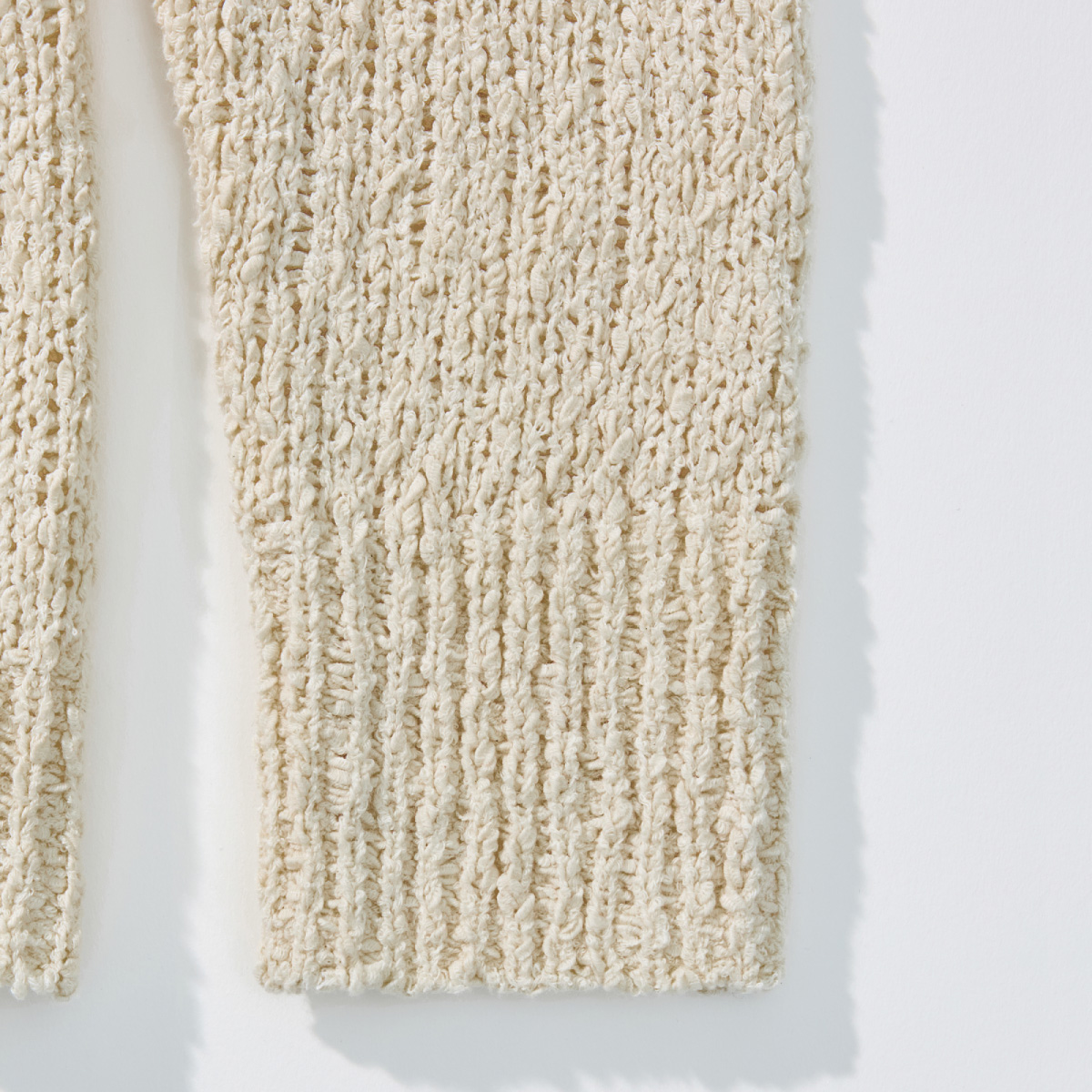 Cotton Blend Loose Knit _ Light Beige