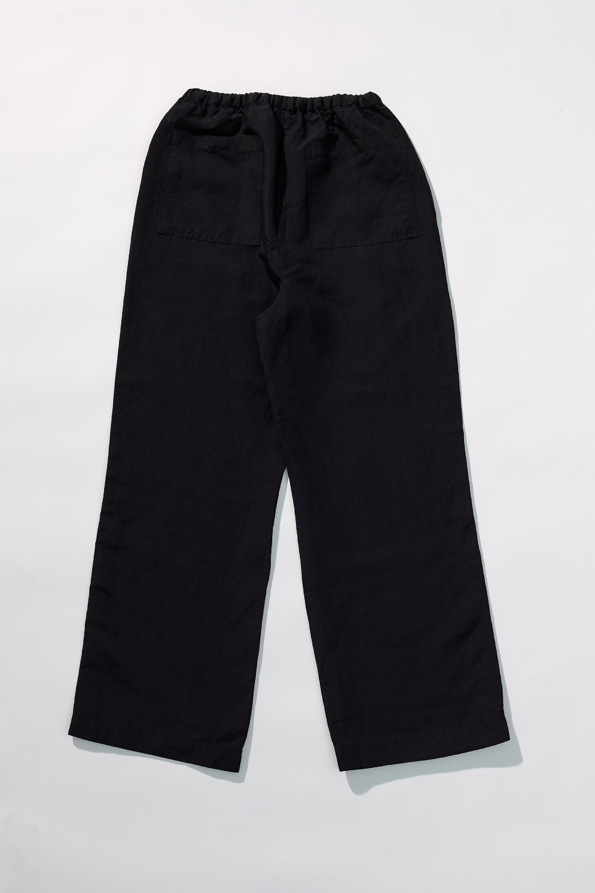 Tencel Linen Wide Banding Pants _ Black