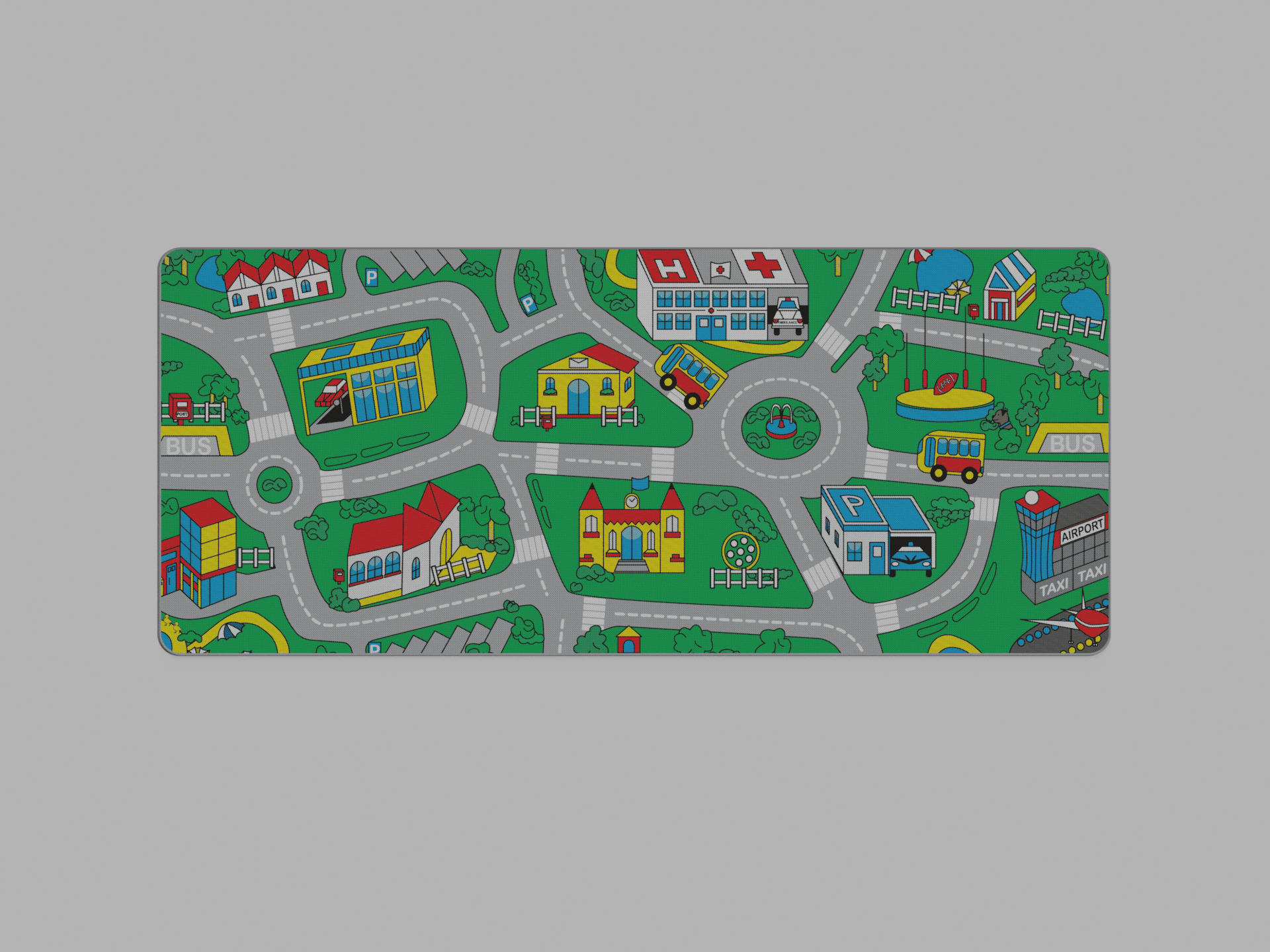 [ Instock ] Busy Town Deskmat
