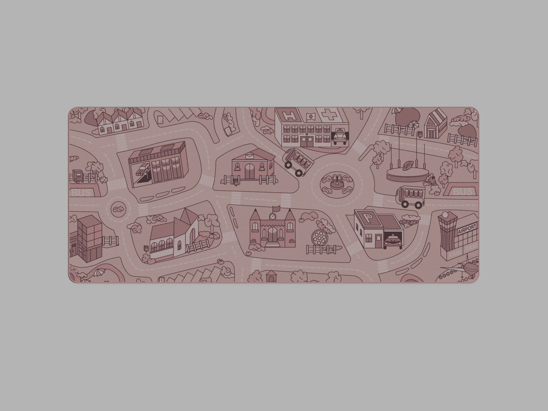 [ Instock ] Busy Town Deskmat