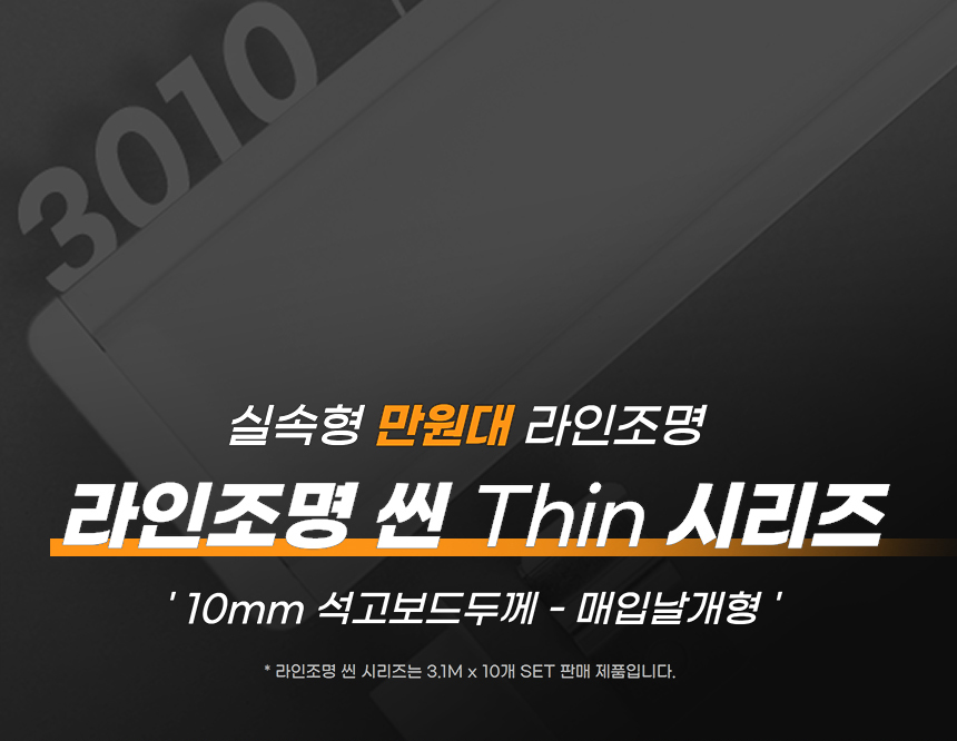 씬 라인조명 S3010(3.1mX10개 한세트) | 안정기 구매 필수
