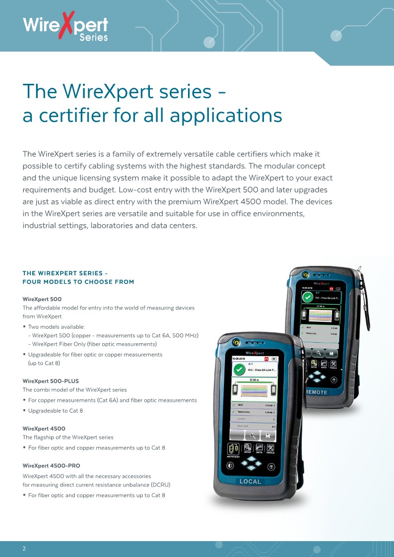 WireXpert 4500 정보통신설비 점검 케이블 통합 측정기
