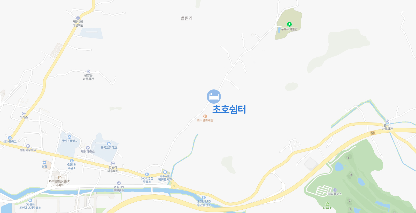 초호 펜션 위치 지도