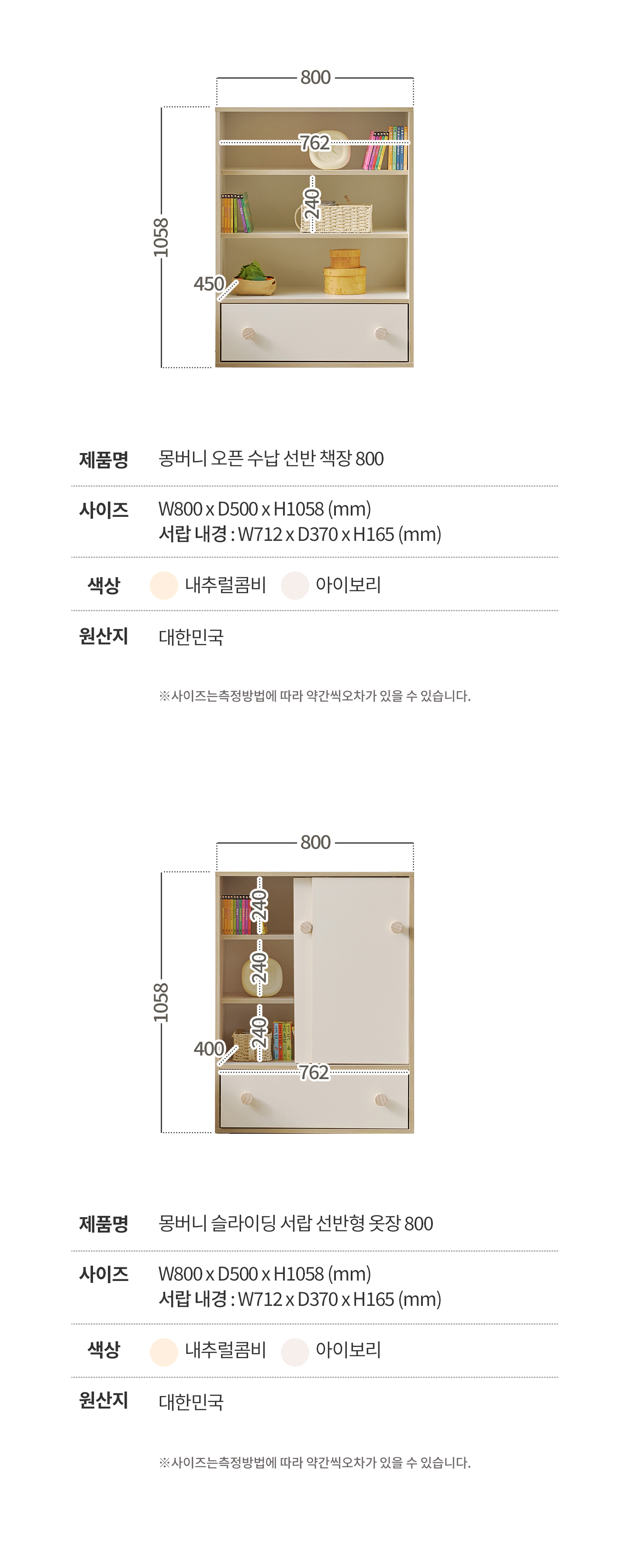 몽버니 옷장시리즈 유아동가구 수납장 옷장 주니어장