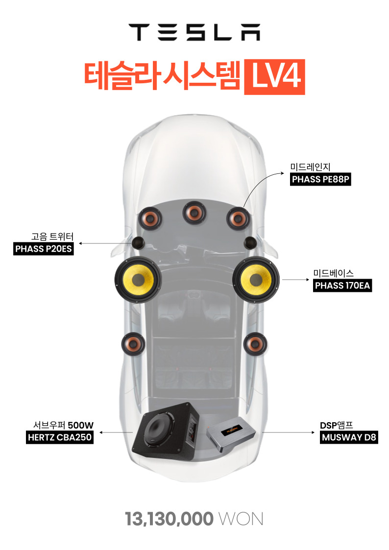 테슬라 카오디오 시스템 LV4