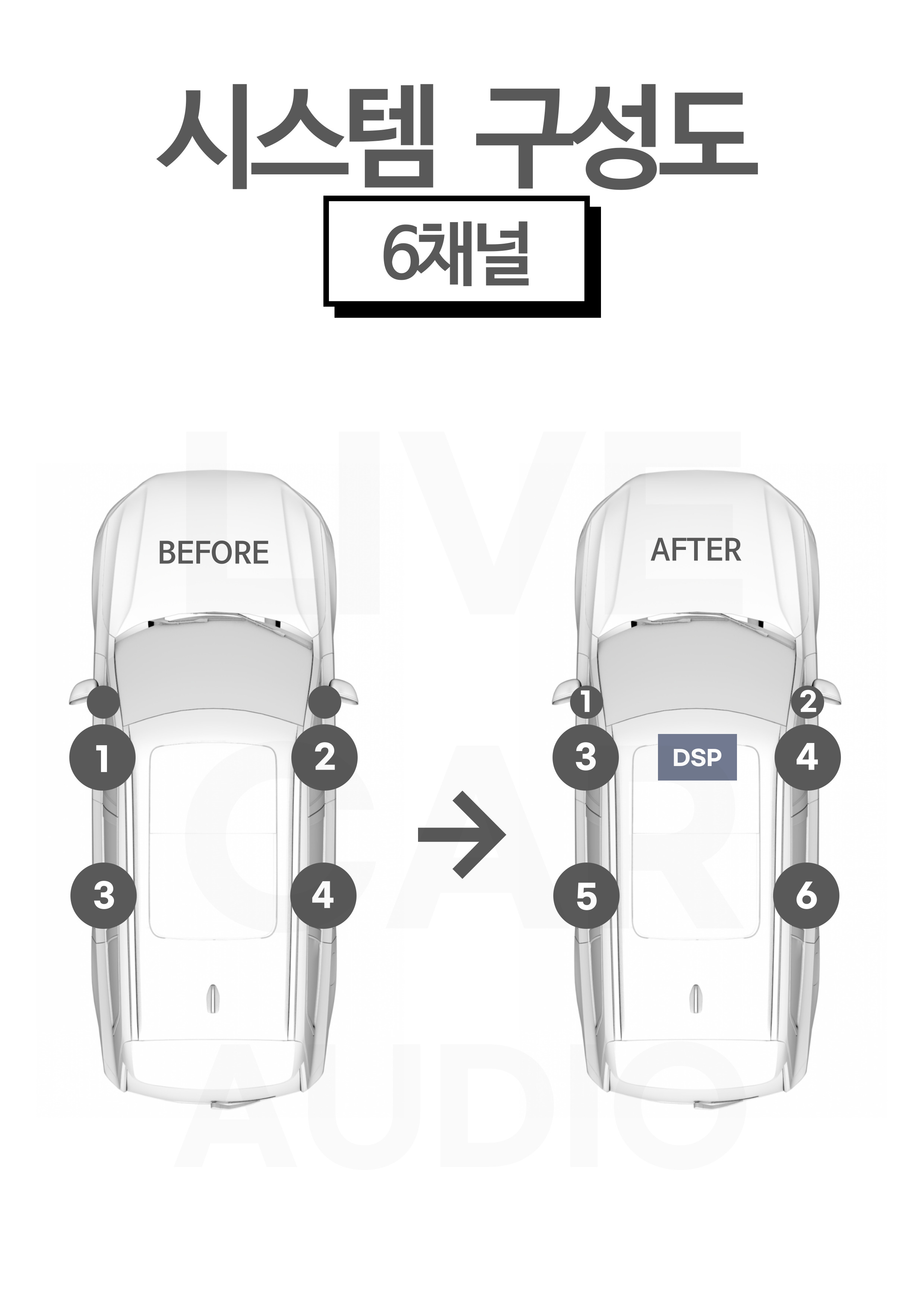 4채널 카오디오 업그레이드 구성도