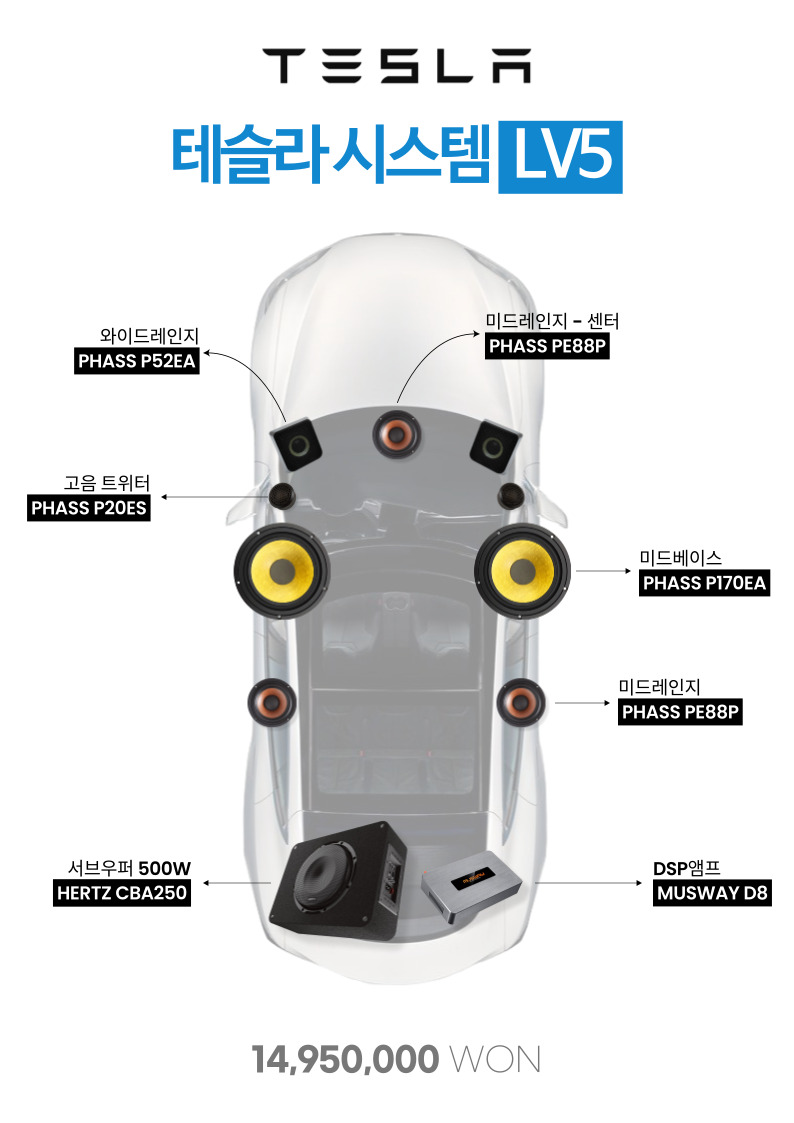 테슬라 카오디오 시스템 LV5