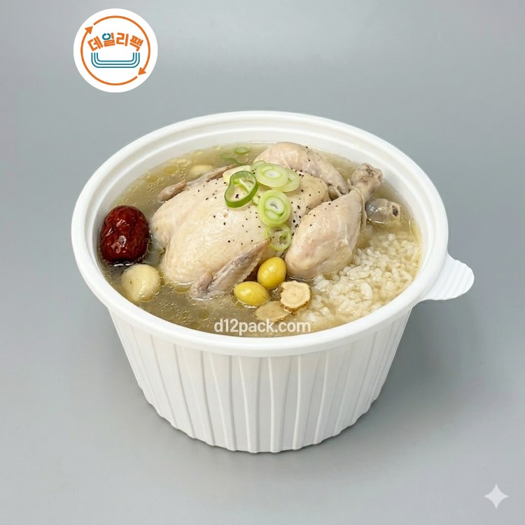 PP원형 BW사출-탕용기 대(3.2L) 백색 대용량용기 200세트