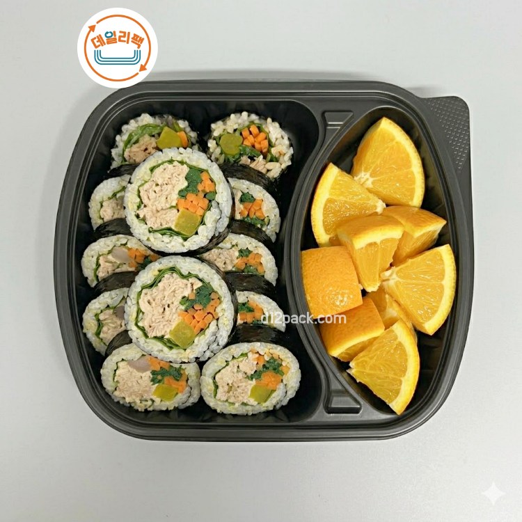 [320세트] PET도시락 DL-A-34 2칸용기 두칸용기 피크닉과일도시락