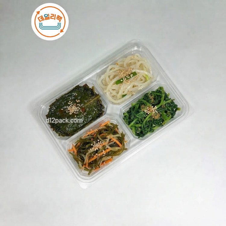 [400세트] DL-265-4 4칸용기 반찬 배달 포장 사이드메뉴 복제