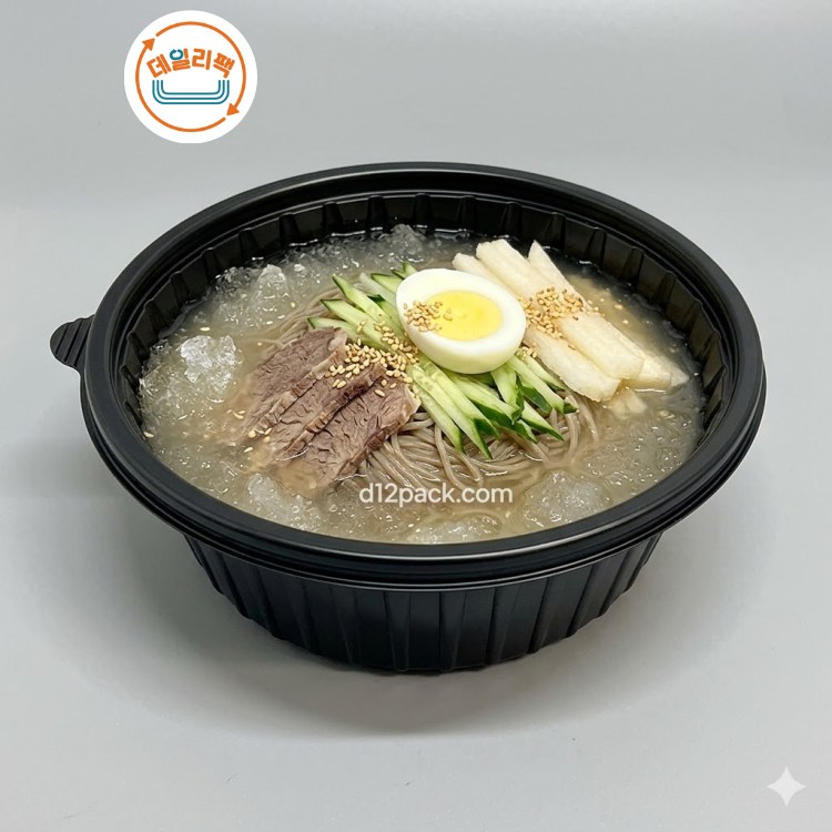 [300세트] PP원형 BW사출-195파이 소 다회용용기 냉면용기