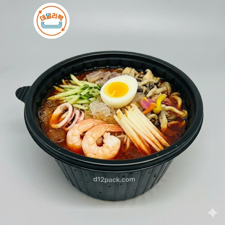 [300세트] PP원형 BW사출-195파이 특대 다회용용기 냉면용기