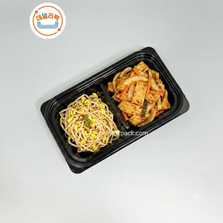 [800세트] DL-224-2 2칸용기 반찬 배달 포장 사이드메뉴