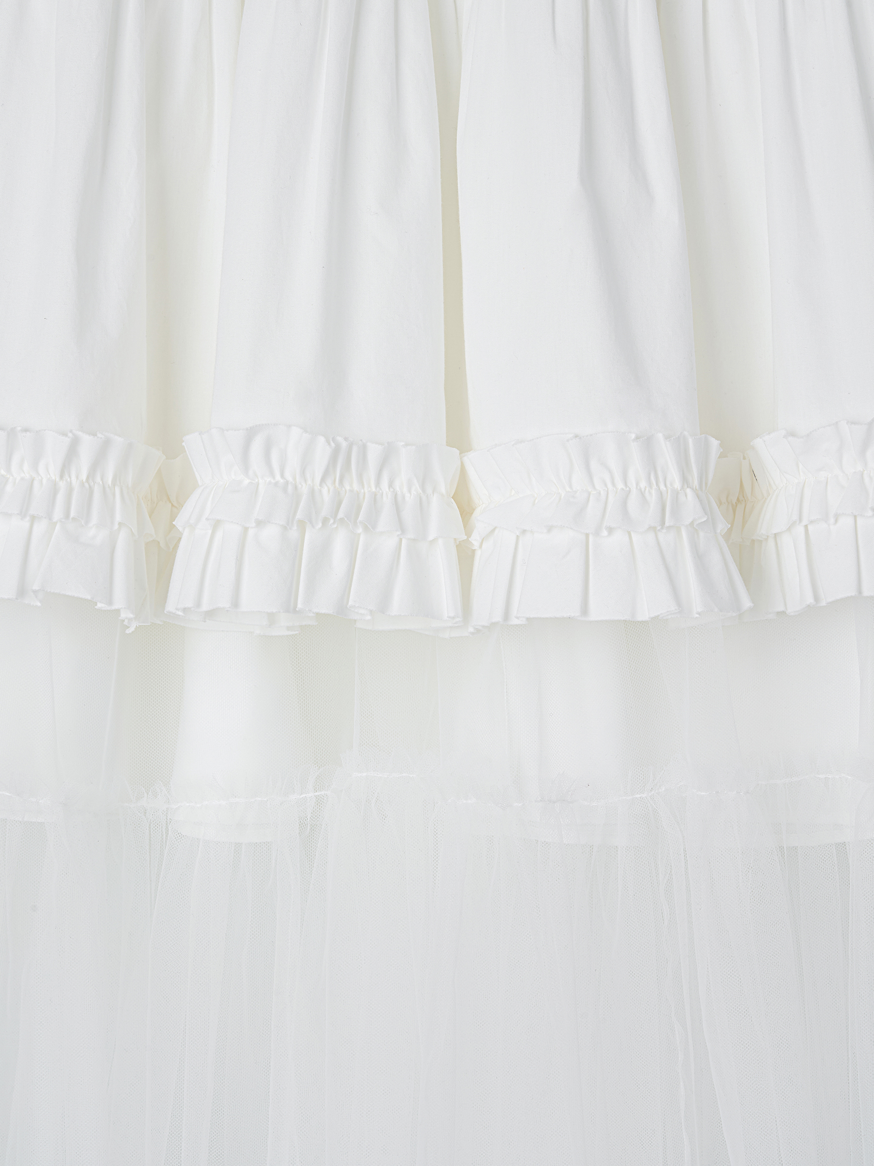APRON LAYERD TULLE SKIRT_OFF WHITE