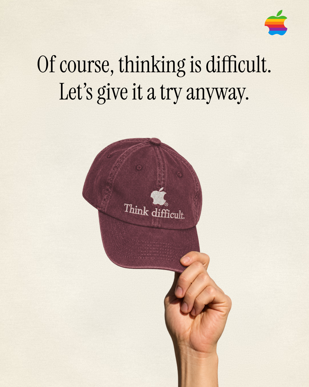 Think difficult Cap - Burgundy
