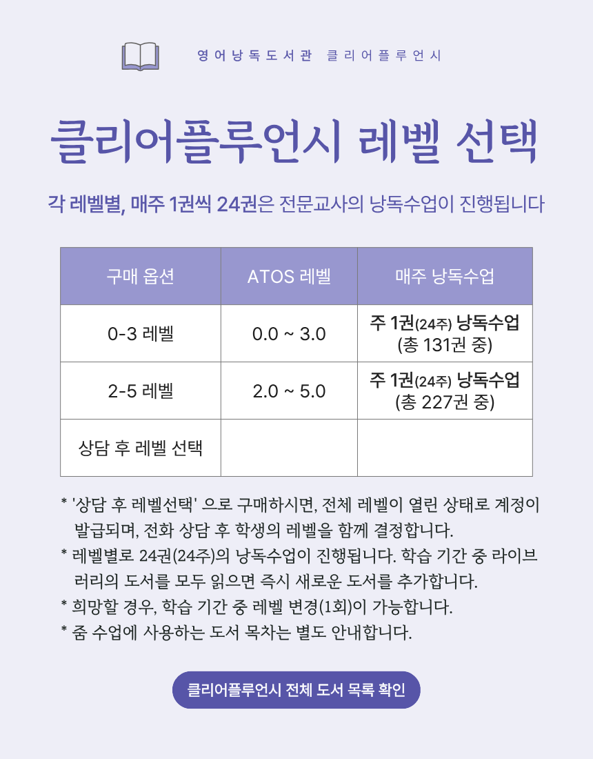 클리어플루언시 6개월 + 매주 영어낭독 줌수업 24회 [2차 모집]