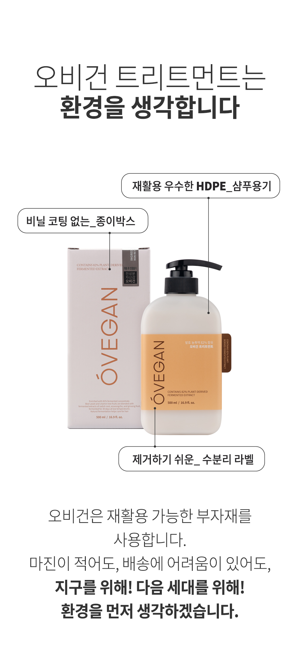 (예약판매 8/7 순차적배송 8/18) *NEW* 오비건 트리트먼트 500ml