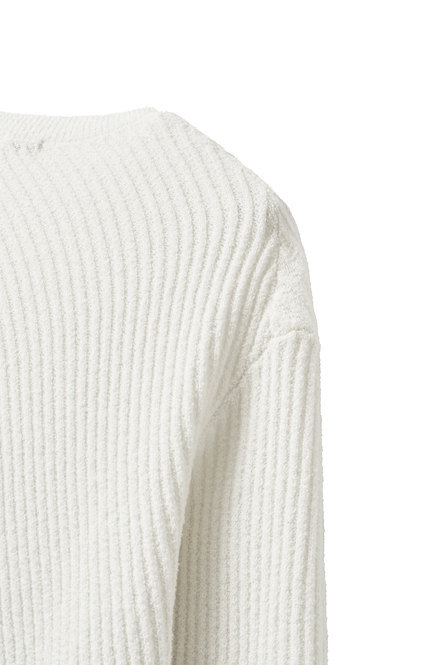 SI DIAGONAL RIB KNIT Ecru