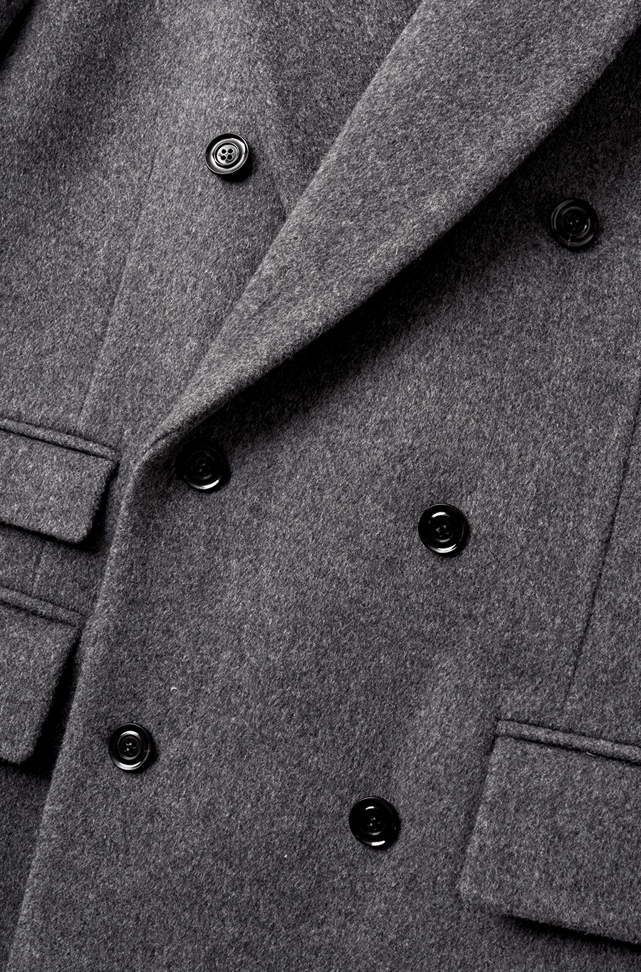SI DOUBLE BRESTED COAT Charcoal Melange [예약배송 10.07]