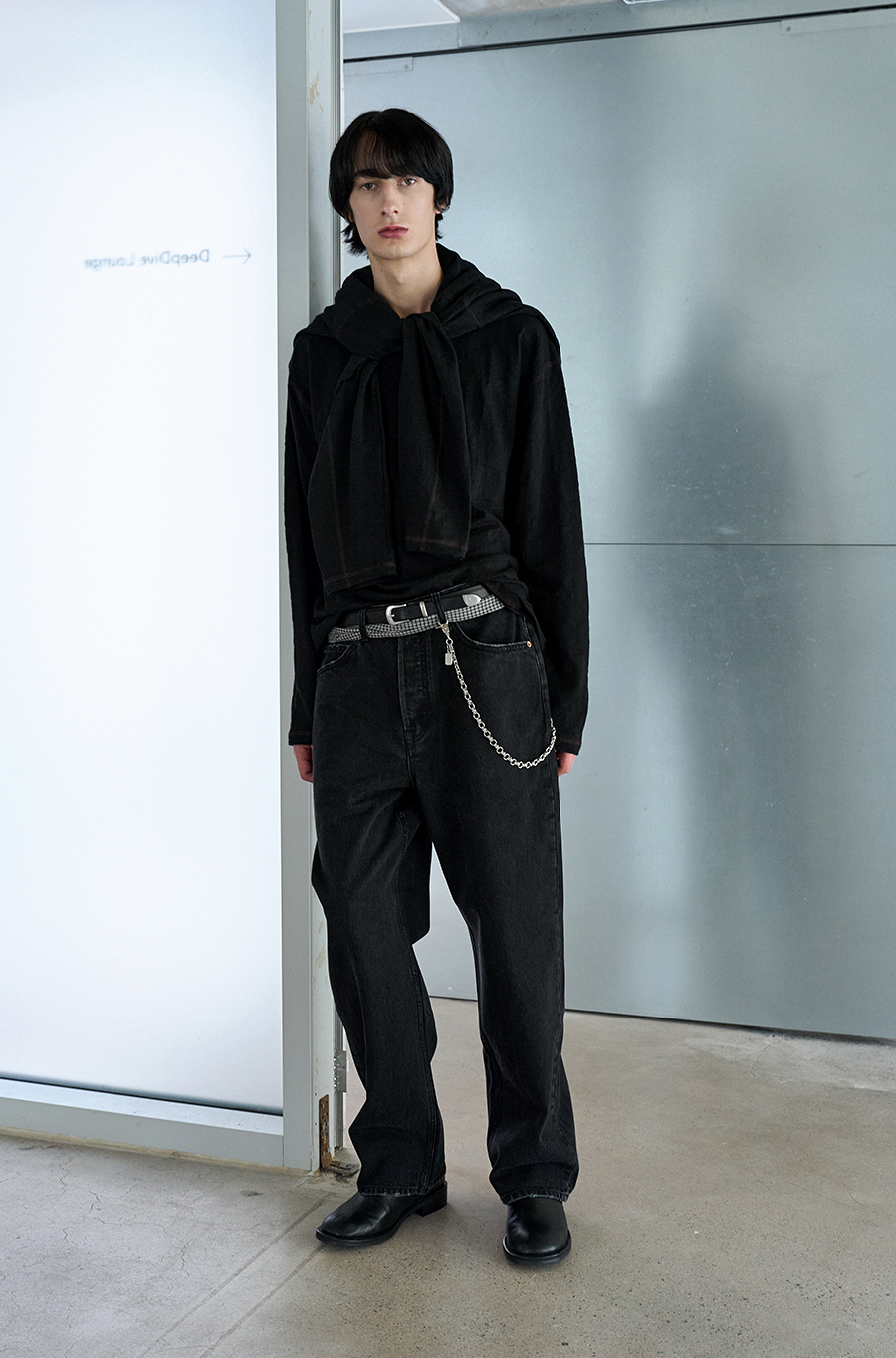 SI TRACE SLUB LONG SLEEVE TEE Deep Black