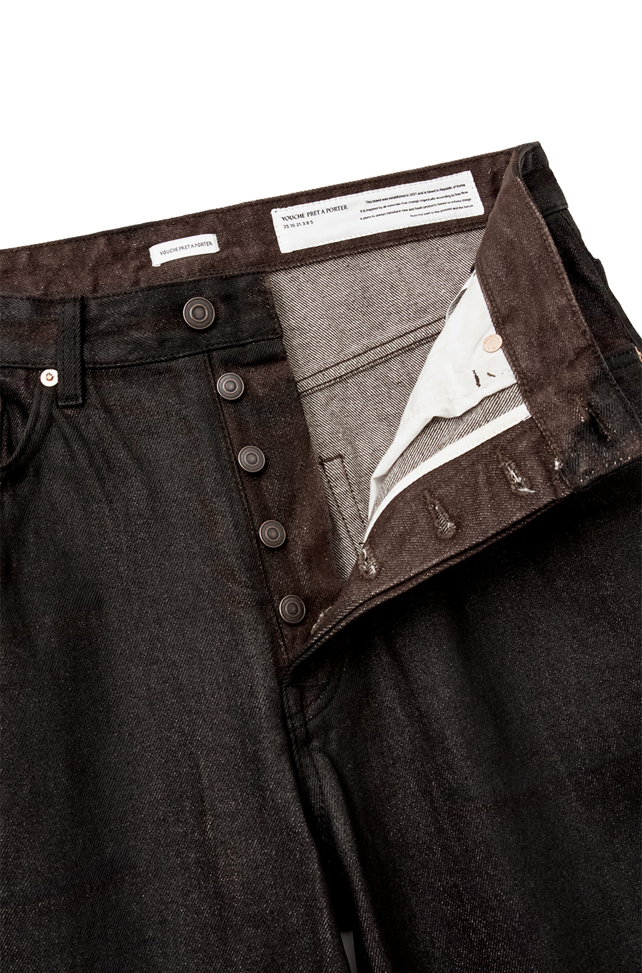 SI HAND COATED STRAIGHT DENIM Burnt Black