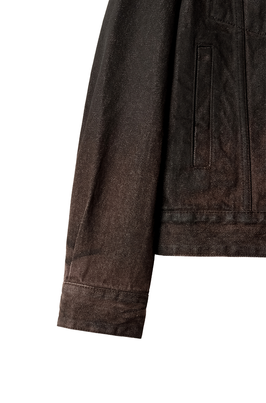 SI HAND COATED TRUCKER JACKET Burnt Black [09.10 예약배송]