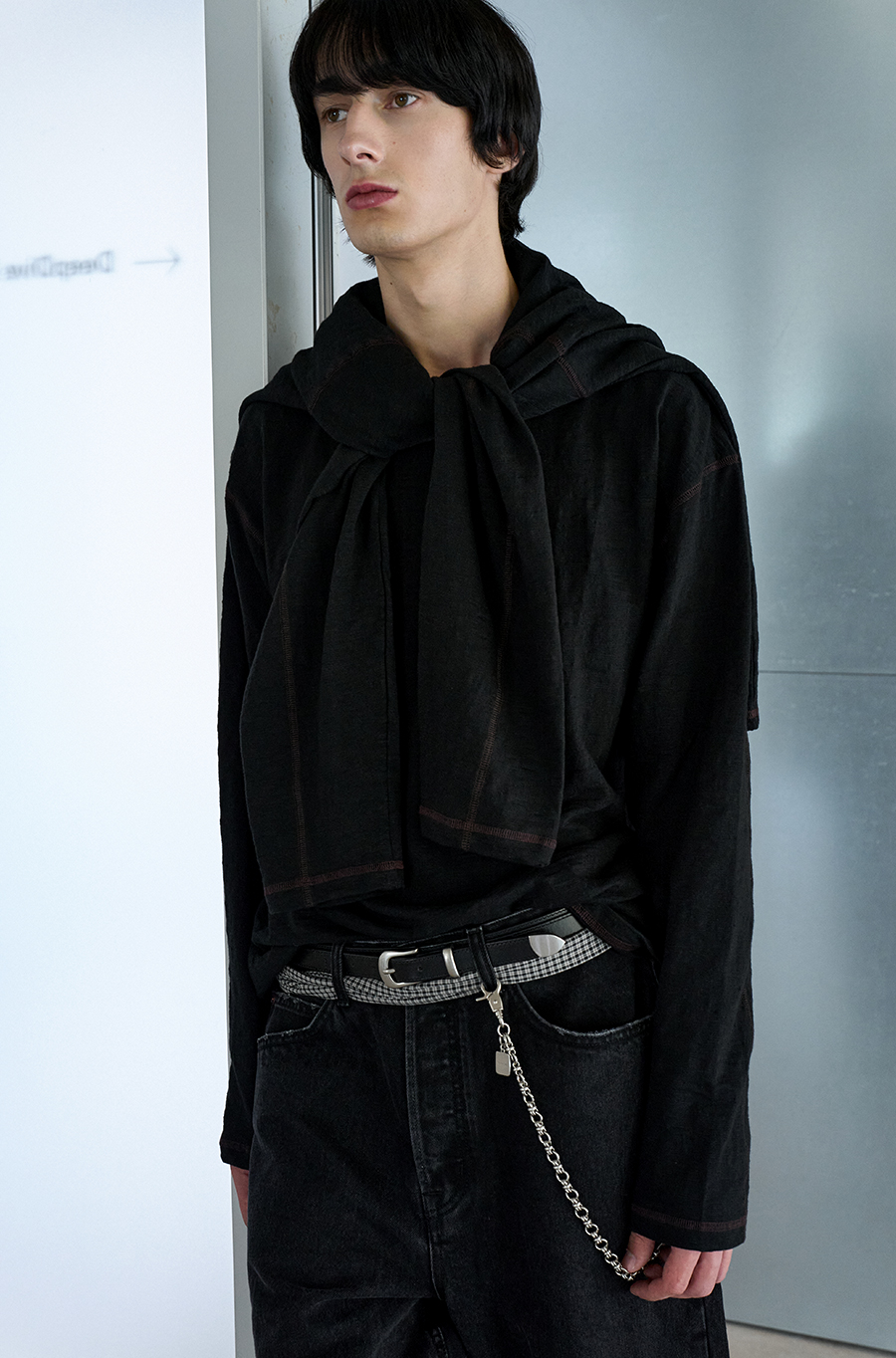 SI TRACE SLUB LONG SLEEVE TEE Deep Black