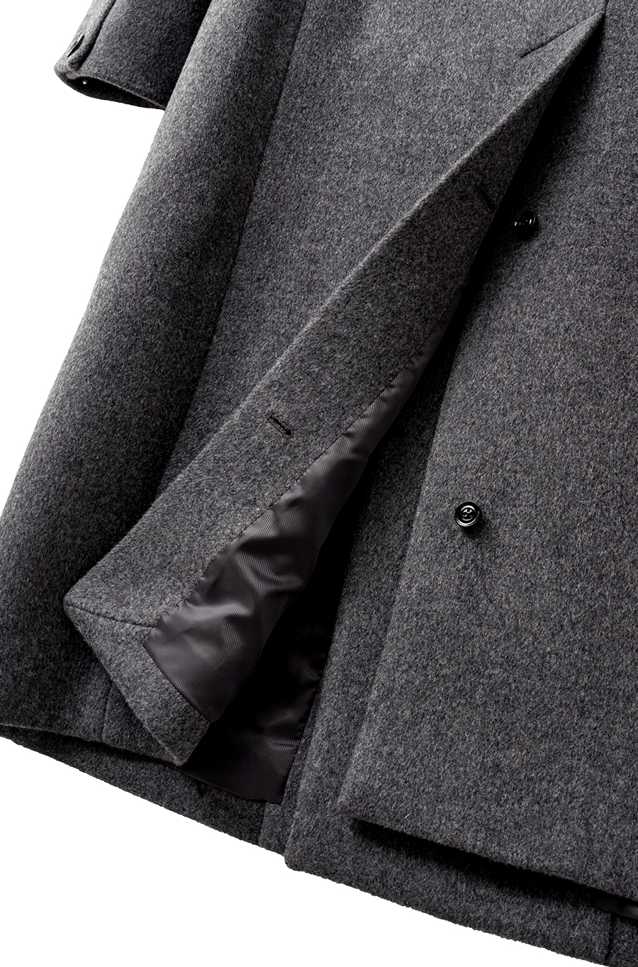 SI DOUBLE BRESTED COAT Charcoal Melange [예약배송 10.07]