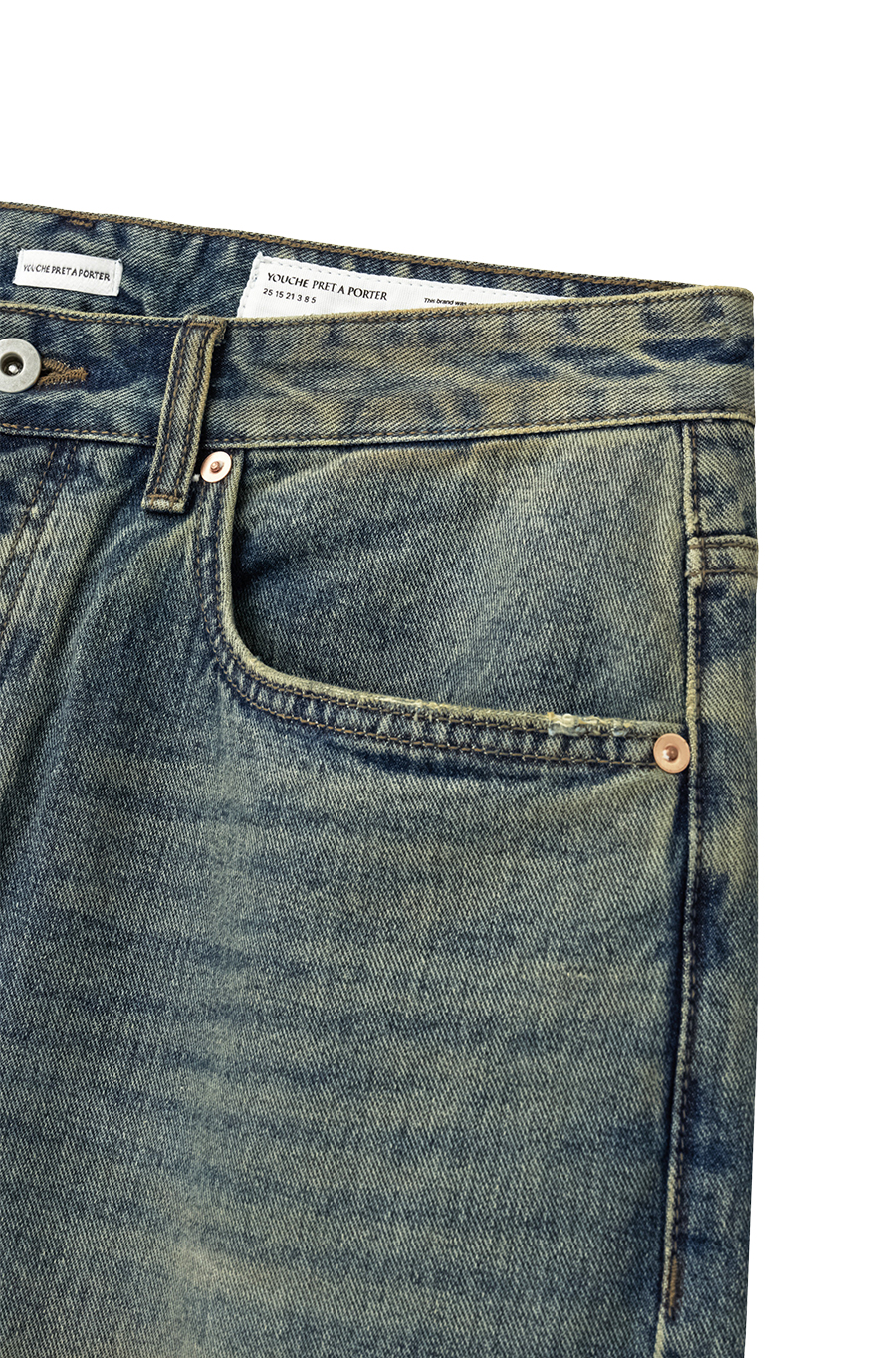 SI AGED TINT STRAIGHT DENIM Dusted Blue