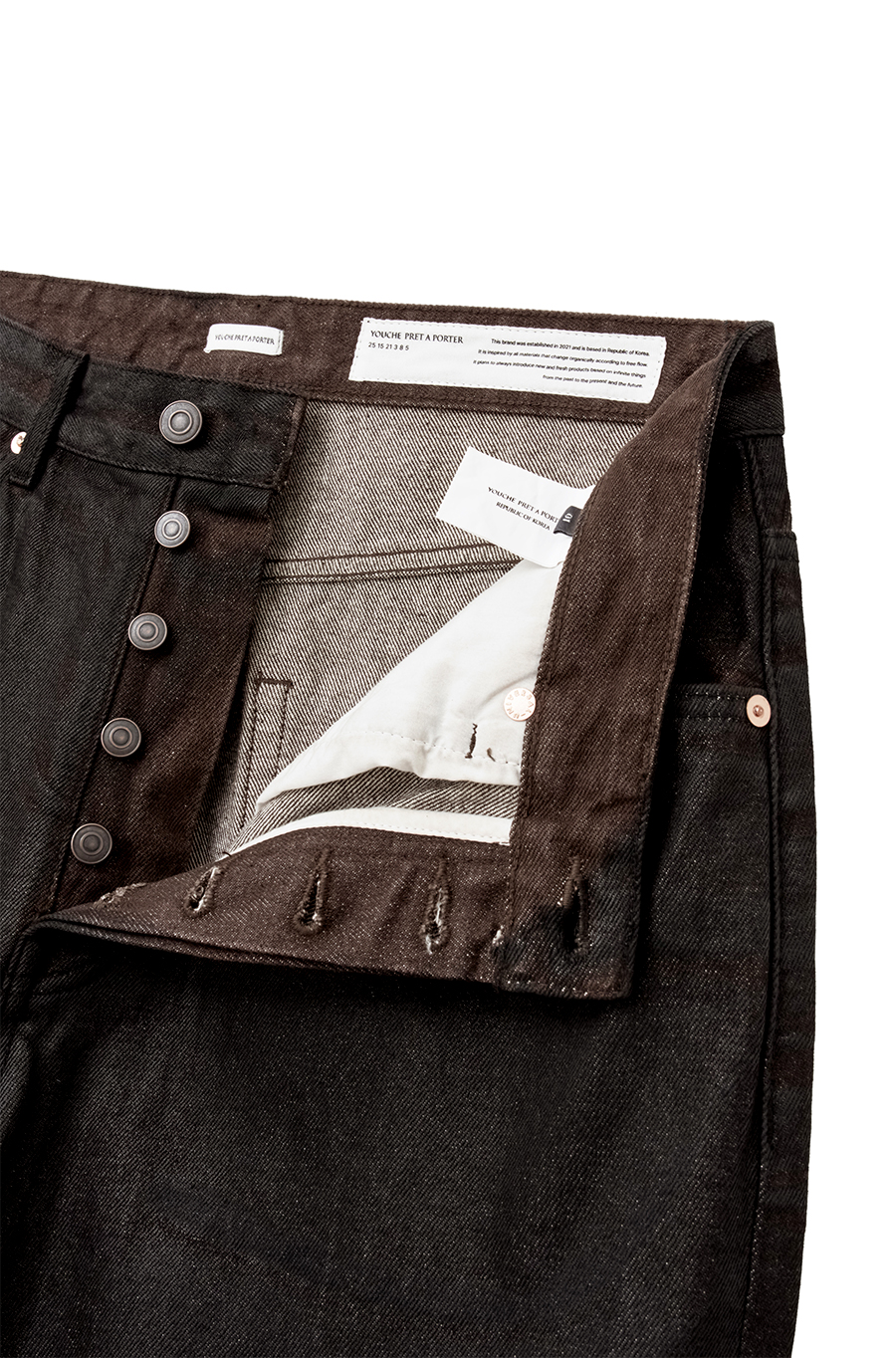 SI HAND COATED STRAIGHT DENIM Burnt Black