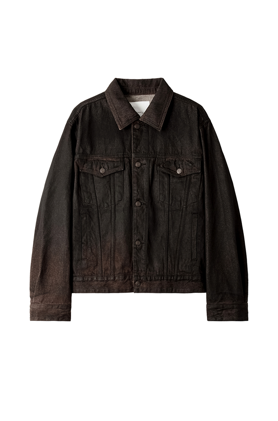 SI HAND COATED TRUCKER JACKET Burnt Black