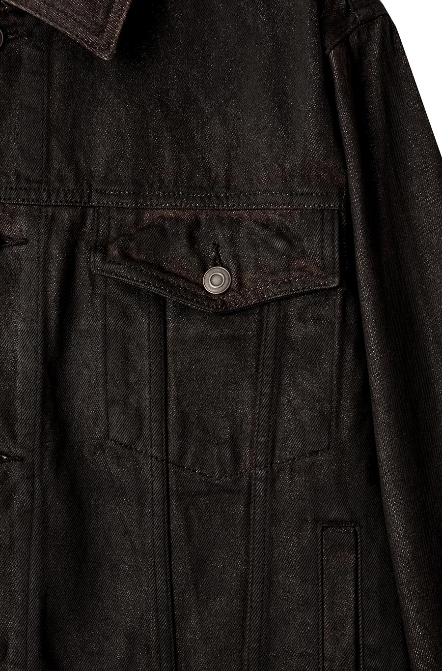 SI HAND COATED TRUCKER JACKET Burnt Black [09.10 예약배송]