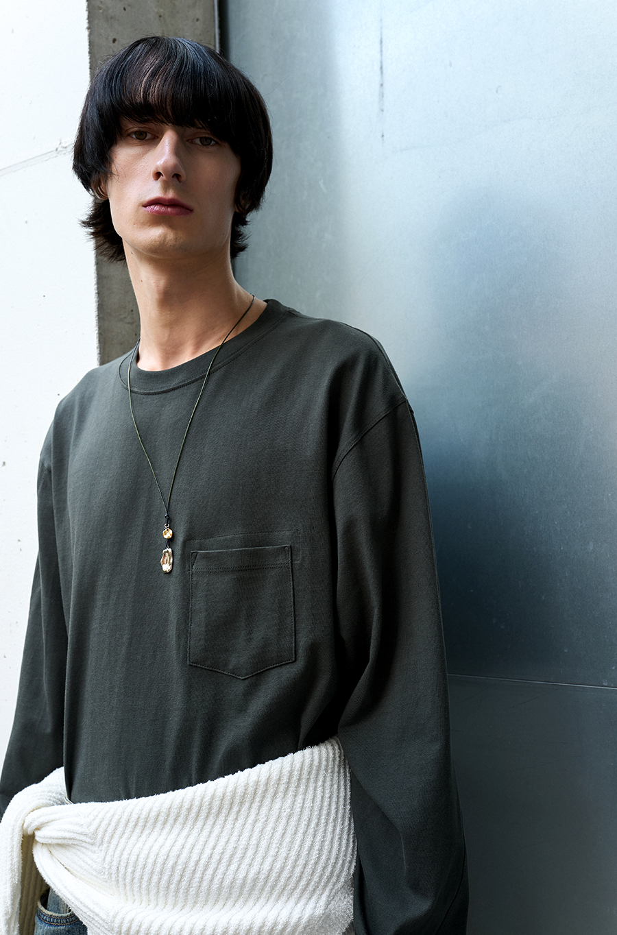 SI SLANT LONG SLEEVE TEE Moss Green