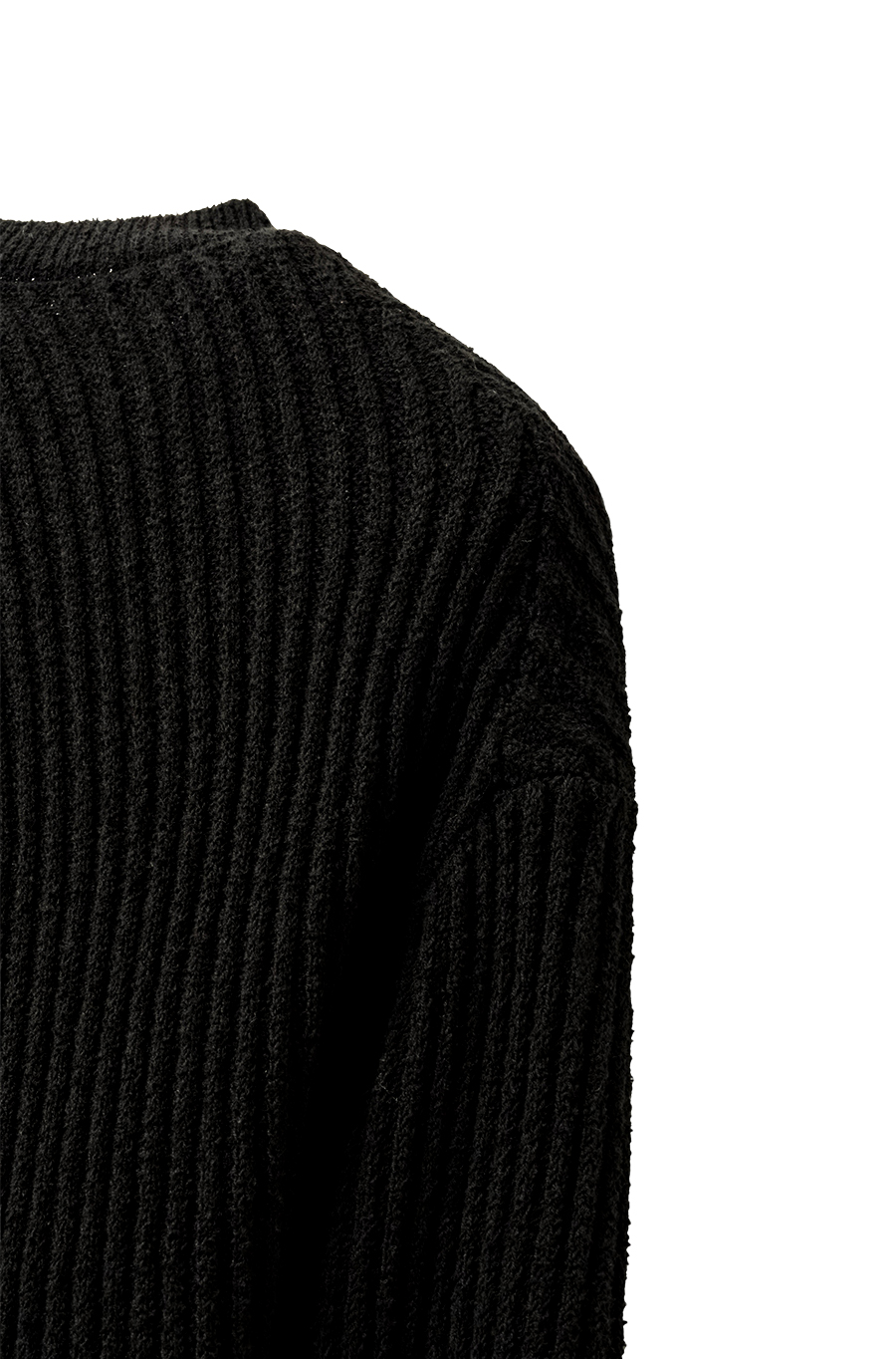 SI DIAGONAL RIB KNIT Black