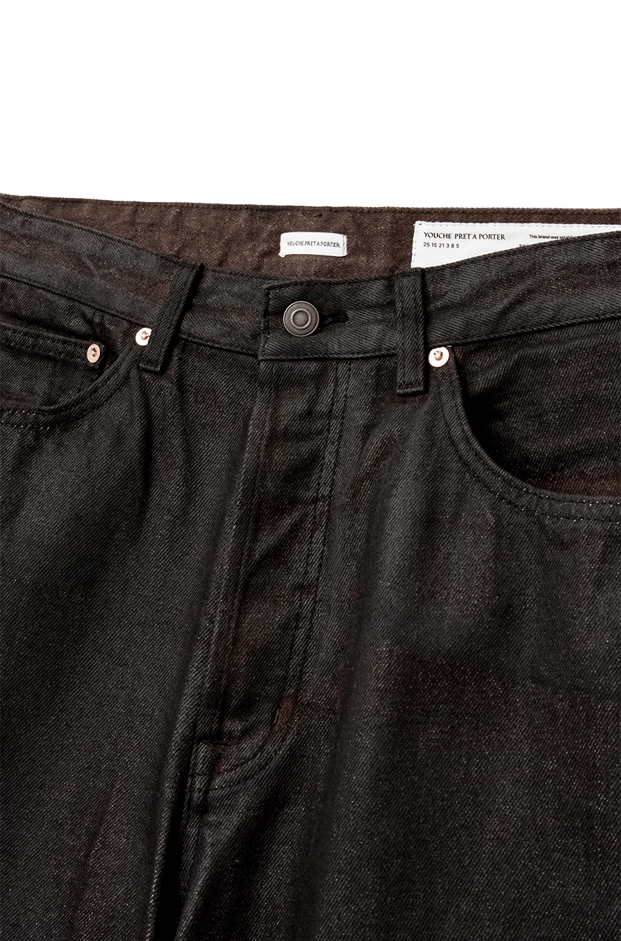 SI HAND COATED STRAIGHT DENIM Burnt Black