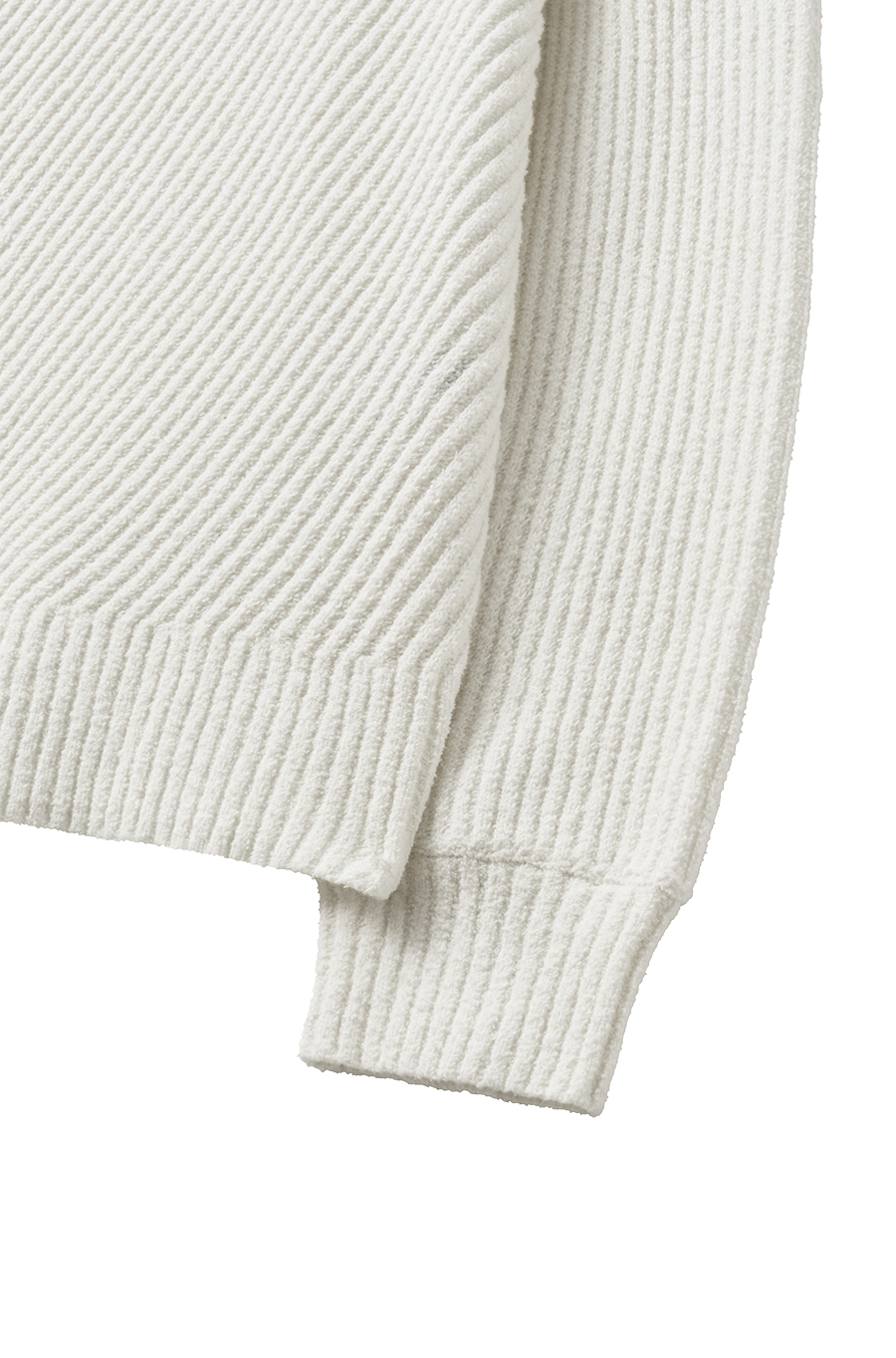 SI DIAGONAL RIB KNIT Ecru