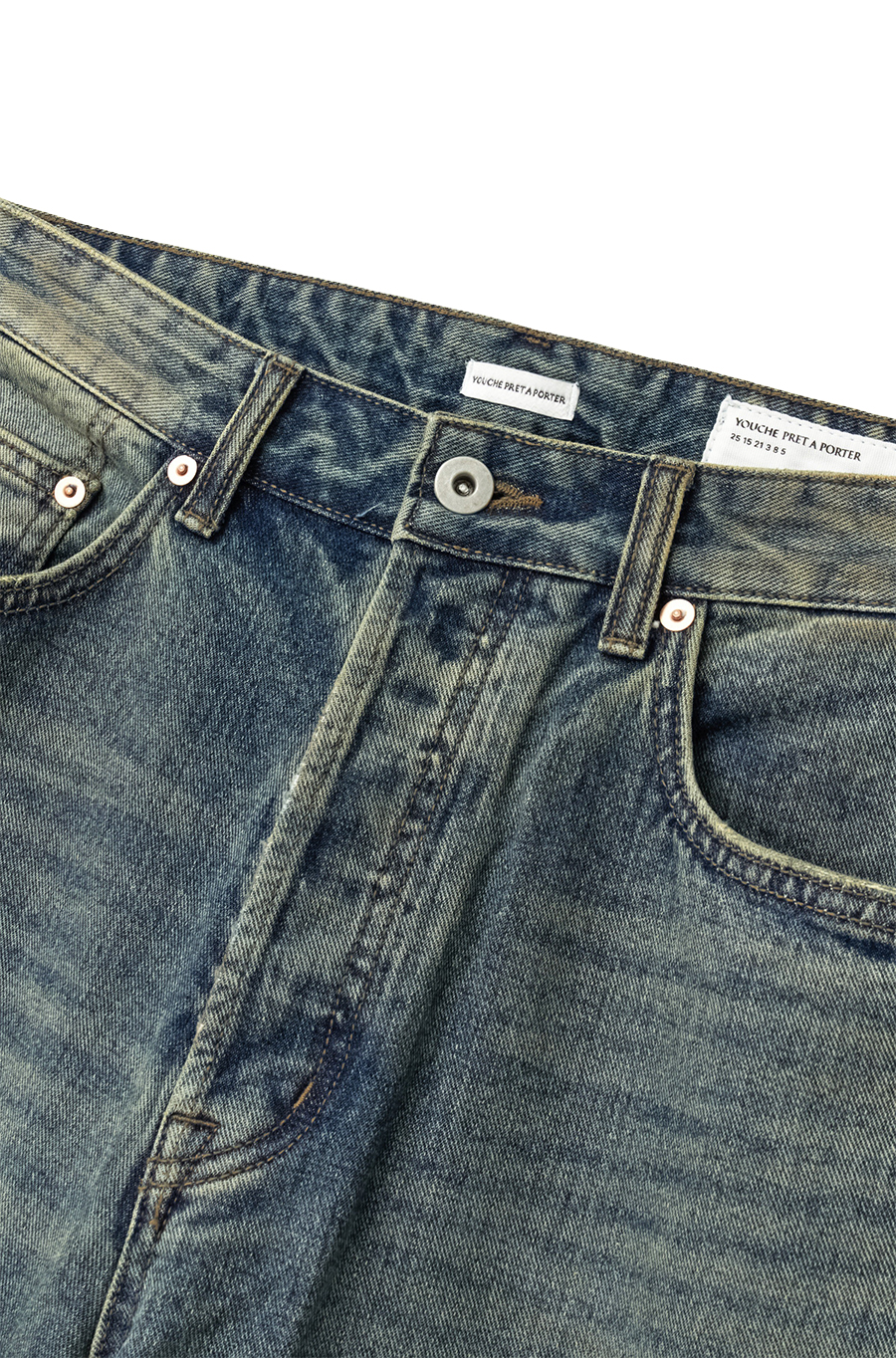 SI AGED TINT STRAIGHT DENIM Dusted Blue