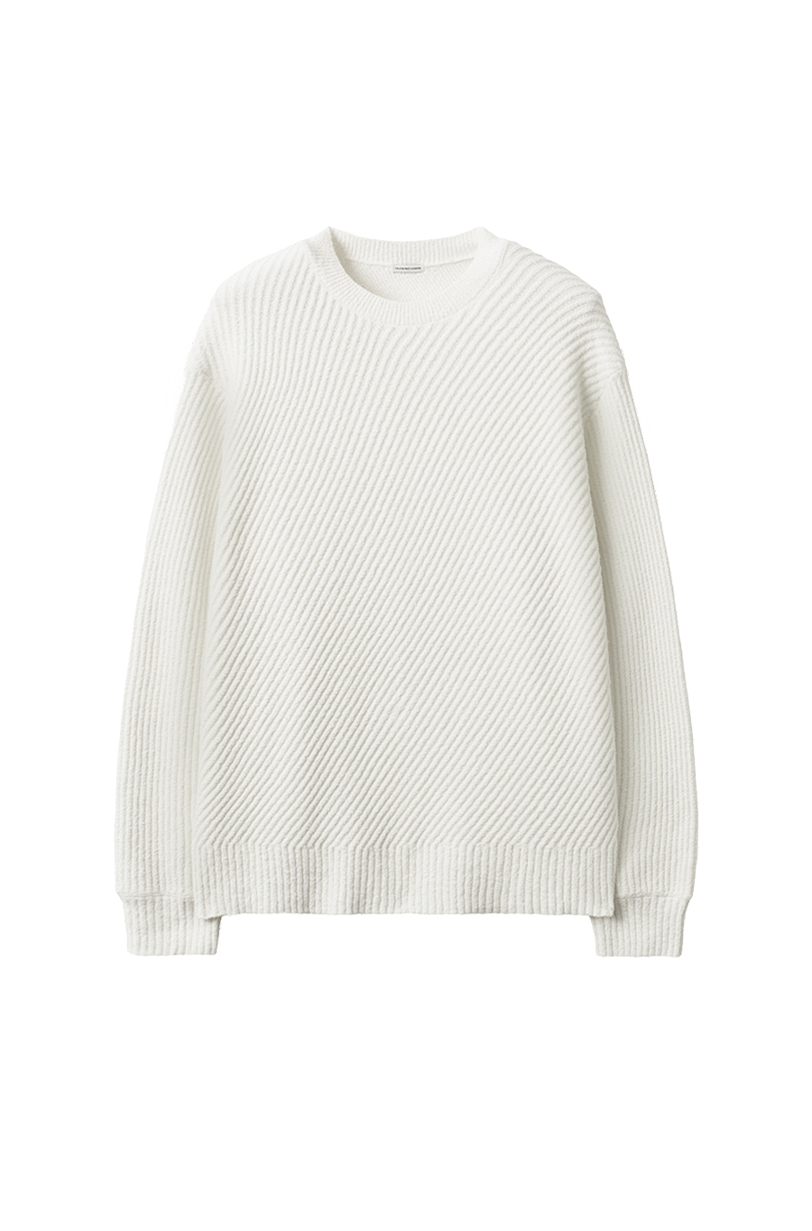 SI DIAGONAL RIB KNIT Ecru