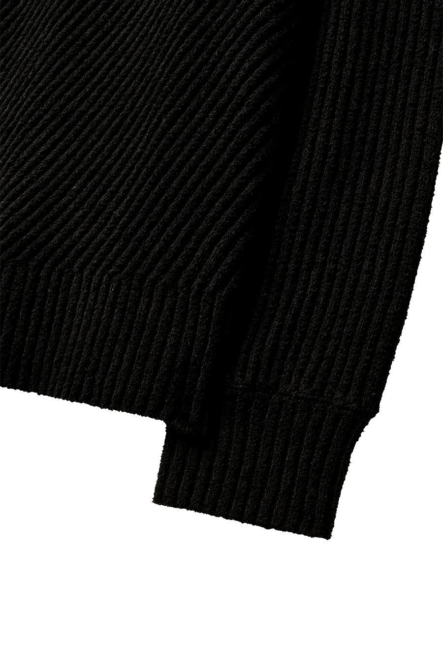 SI DIAGONAL RIB KNIT Black