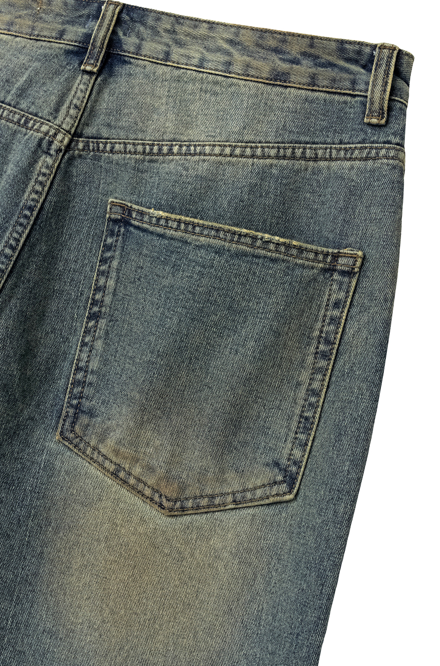 SI AGED TINT STRAIGHT DENIM Dusted Blue