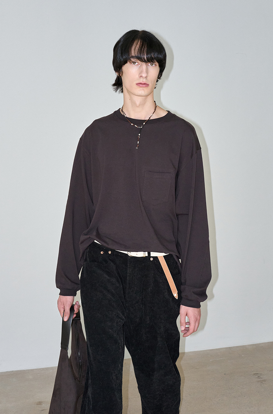 SI SLANT LONG SLEEVE TEE Earth Brown