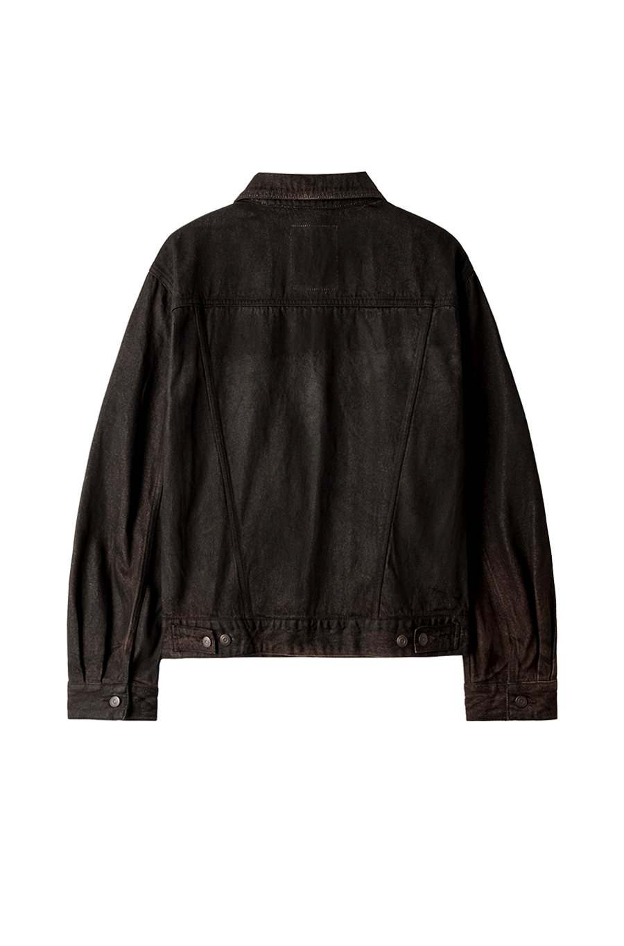SI HAND COATED TRUCKER JACKET Burnt Black