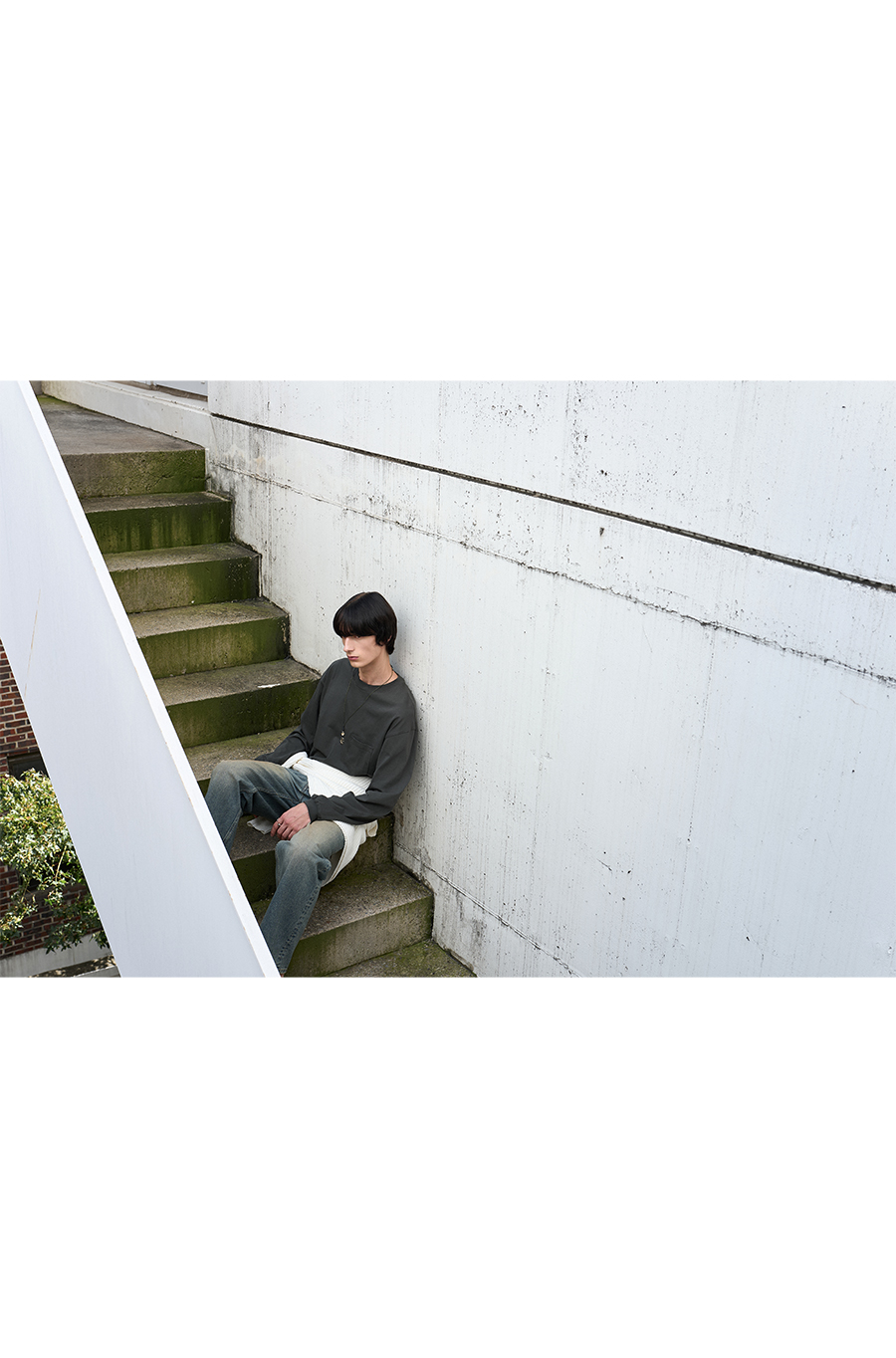SI SLANT LONG SLEEVE TEE Moss Green