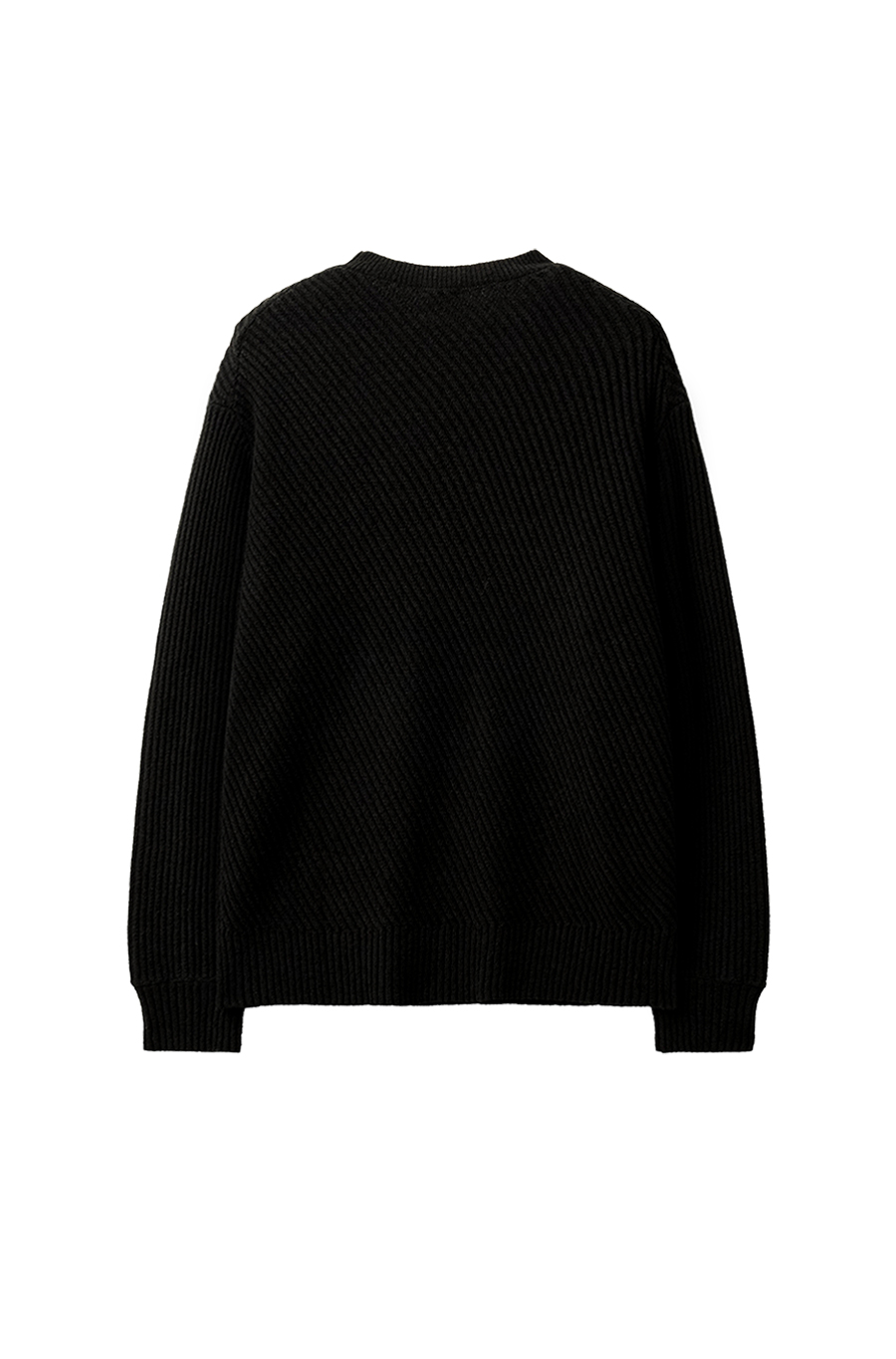 SI DIAGONAL RIB KNIT Black