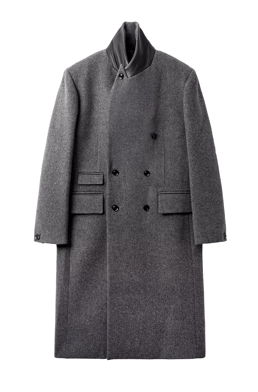 SI DOUBLE BRESTED COAT Charcoal Melange [예약배송 10.07]