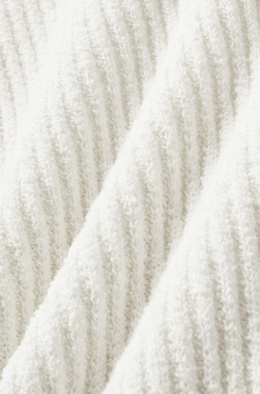 SI DIAGONAL RIB KNIT Ecru
