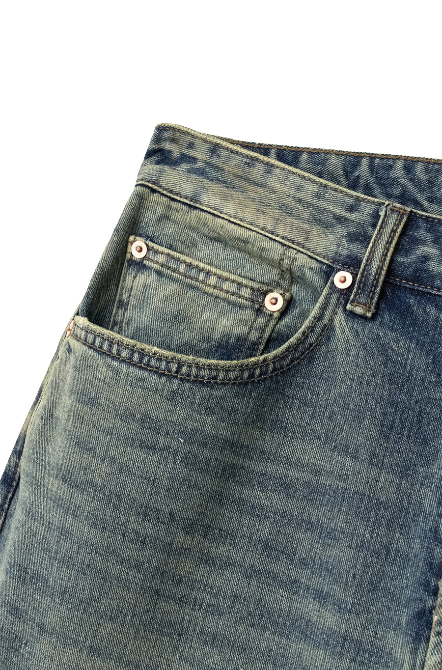 SI AGED TINT STRAIGHT DENIM Dusted Blue