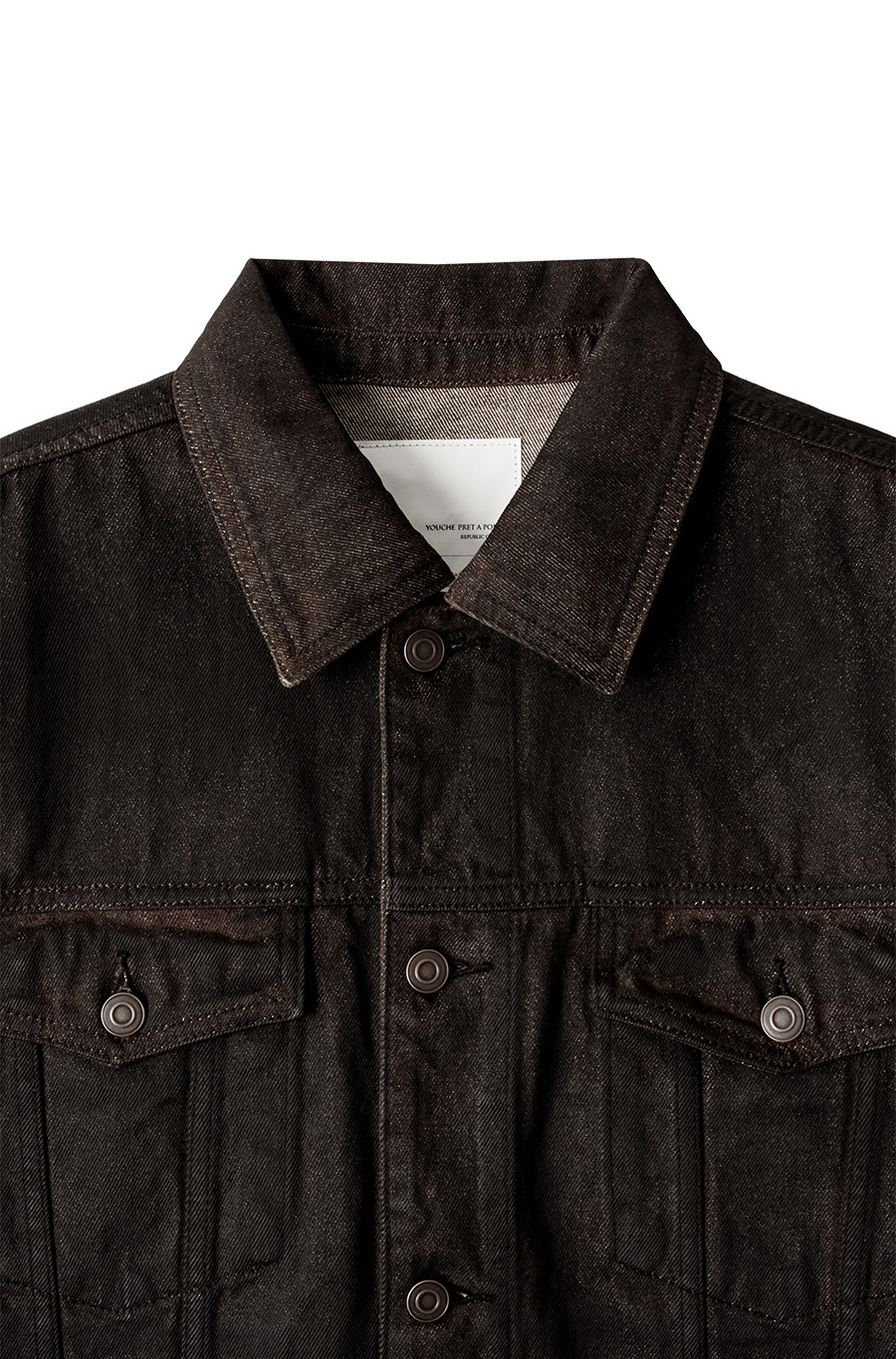 SI HAND COATED TRUCKER JACKET Burnt Black [09.10 예약배송]